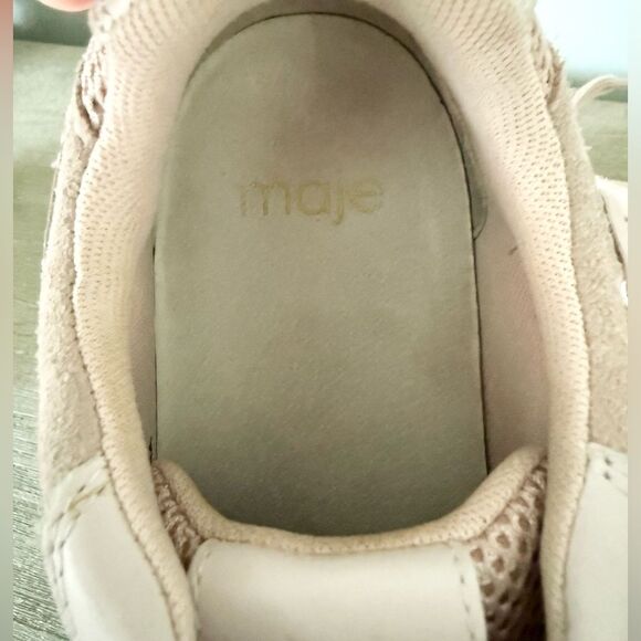 Maje Faster Leather and Suede Trainers in Light Pink - Size 39 - Picture 8 of 9